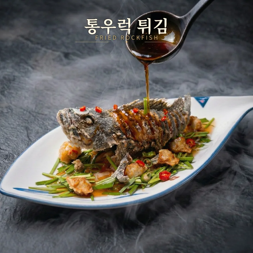 통우럭 튀김